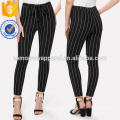 Вертикальный полосатый узкие брюки Производство Оптовая продажа женской одежды (TA3077P)